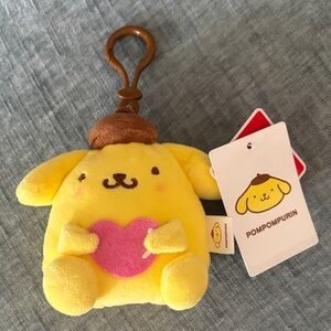 Sanrio Pompompurin Yellow Plush Keychain